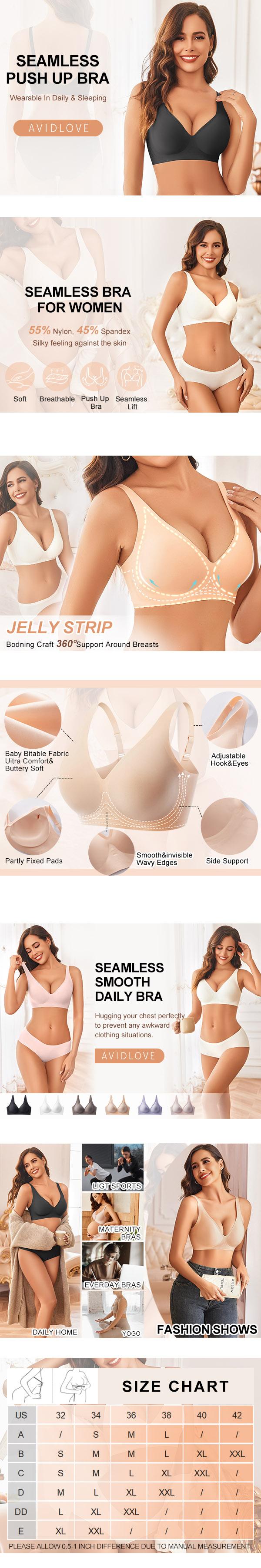 Wireless Bras Full Coverage Seamless Comfort Colors Tshirt Bras for Women No Underwire with Padded Wireless Bras Full Coverage Seamless Comfort Colors Tshirt Bras for Women No Underwire with Padded
