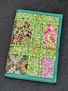 Rajastahni Patchwork Journal - Light Green