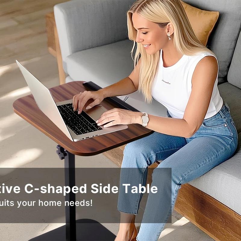 Adjustable Multi-Functional Side Table with 360 Degree Rotation Coffee RV Desk Perfect for RVs Bedrooms and Living Rooms