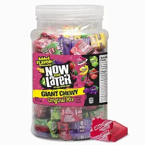 Now and Later Giant Chewy Original Mix Candy, Mixed Fruit Chew Candy, 38 Ounce Tub