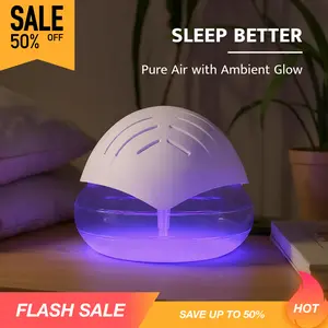 Original household rainbow Air Purifier Water Filter Air Cleaner For Home Essential Oil Aroma Diffuser With LED Night mood Light For Smoke & Pets Aromatic Fragrance Machine small Air washer Portable Aroma Diffuser Color-Changing Air Purifier