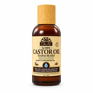 OKAY Men's Hair & Beard Castor Oil - 4 oz / 118 ml