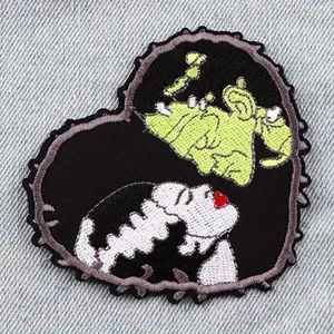 2pcs Patch Horror Movie Embroidered Patches on Clothes Punk Embroidery Sew Patch Iron on Patches for Clothing Ironing Stickers