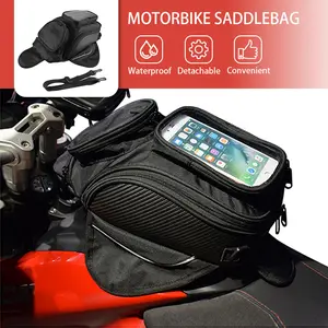 Motorcycle Storage Bag - Waterproof Nylon Tarpaulin with Front Frame for Mobile Phone & Tool Storage Gear, Includes Side Frame & Shoulder Straps easter gifts