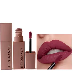 HERORANGE Velvet Matte Lip Paste Intensely Pigmented 6-Color Series Long lasting non stick cup non fading lipstick smooth matte effect creates plump lips suitable for all skin types Valentine's Day, Halloween, and Christmas perfect gifts