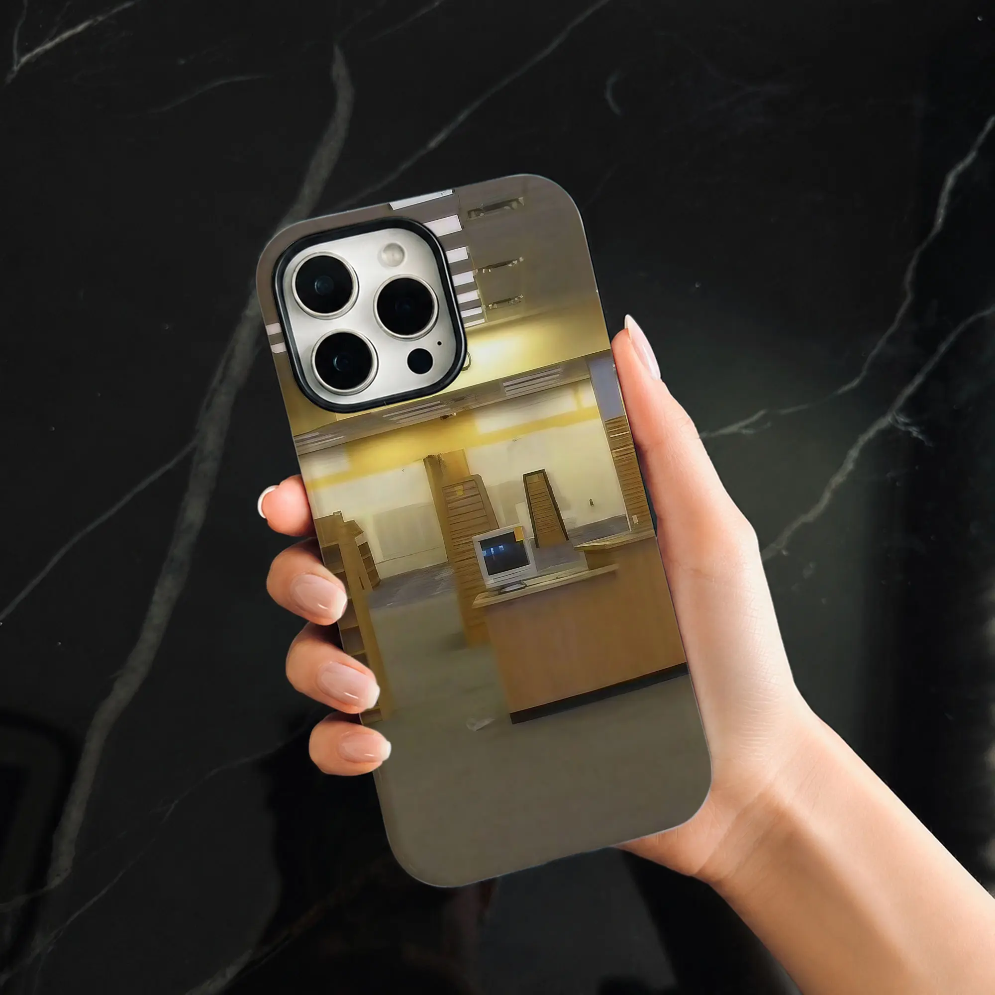 The Backrooms Movie Tough Phone Case, Liminal Space Dual-Layer Cover for IP