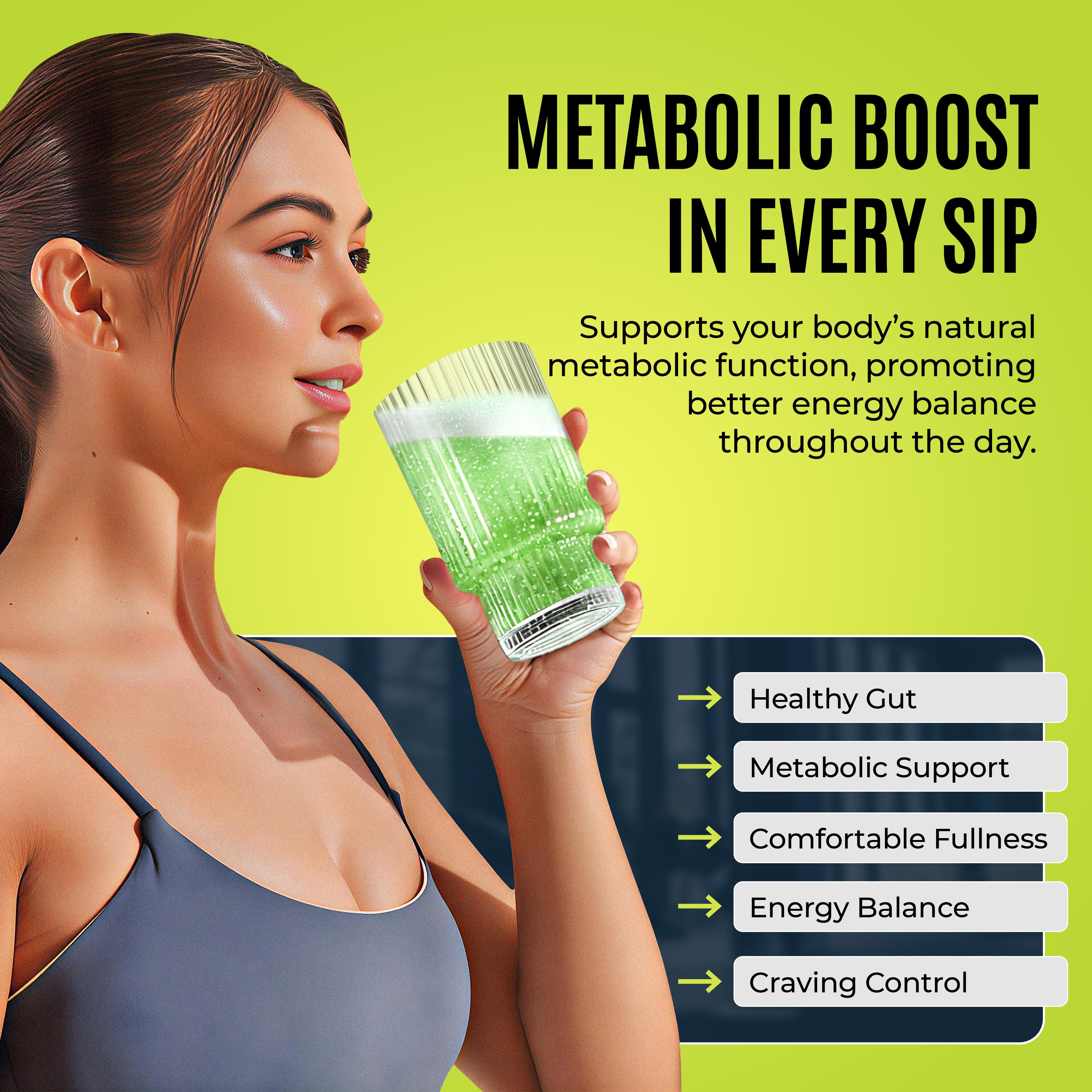 Yesnap MOCKTALE-1 Metabolic Support with Berberine & Akkermansia, Chormium, Cylon Cinamon, Apple Cider Vinegar - 30 Packets Lemon Mint Flavor Non-Alcoholic Cocktail | Powdered Supplement Drink Mix