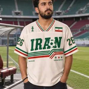 Personalized Iran Retro Soccer Jersey, Custom Name Persian Football Shirt