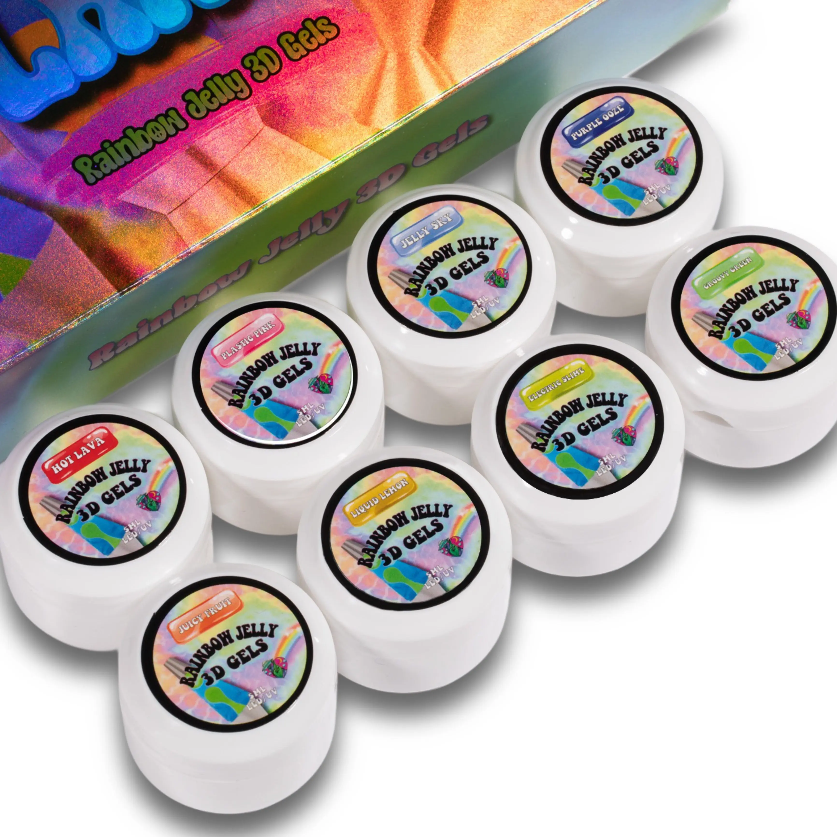 'LAVA LAND' RAINBOW JELLY 3D TRIPPY GEL 5ML COLLECTION