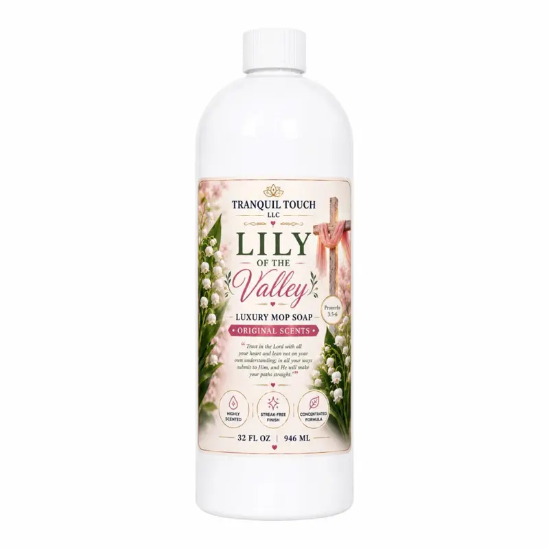 Non-Toxic Lily of the Valley Floral Floor Cleaner & Mop Soap, Light Powder Scent, for Room, Kitchen & Spring Cleaning Household Home Care