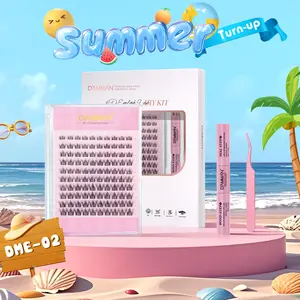 DAMMAN 6D DIY Lash Kit for Beginners - Individual Lashes, Cluster Eyelashes Full Set with Lash Bond & Seal for Home Use - Waterproof, Reusable, Comfortable, Soft, and Long Lasting