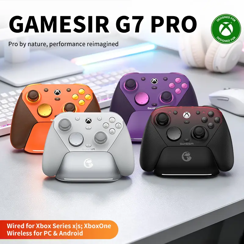 GameSir G7 Pro Mobile/PC Gaming Controller - Wired for Xbox Series X|S/Xbox 1, Digital Wireless for Android, TMR Sticks, Hall Effect Analog Triggers, 1000Hz Polling Rate, 3.5mm Audio Jack, Bluetooth, Mic-Enabled Smartphone Compatibility, Mobile Game Contr