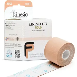 Kinesio Taping - Elastic Therapeutic Athletic Tape Tex Gold FP - Beige – 2 in.x 16.4 ft