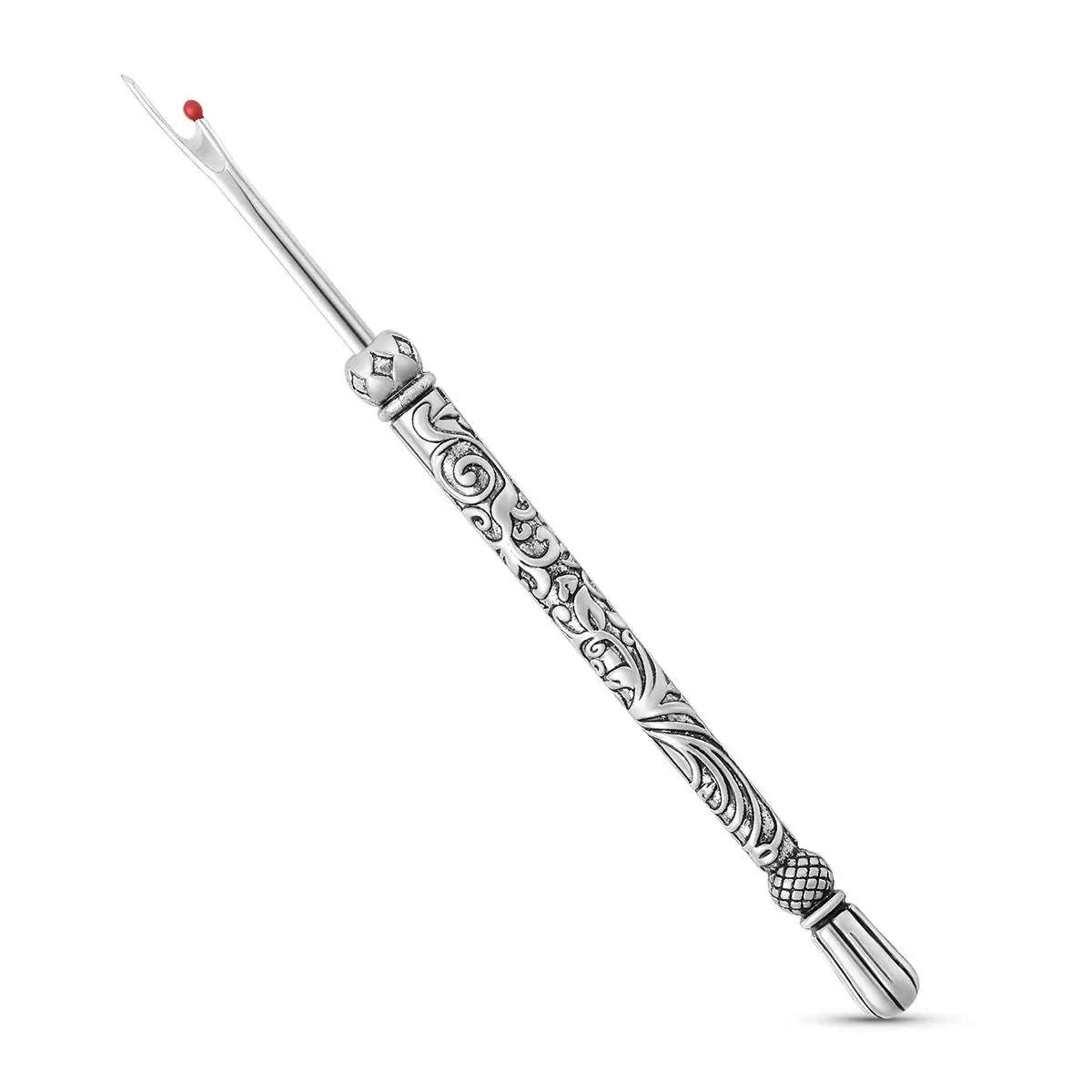 Round Stainless Steel Thread Cutter, 1 Count Vintage Pattern Thread Cutter, Sewing Tool for DIY Cross Stitch, Sewing Thread Remover