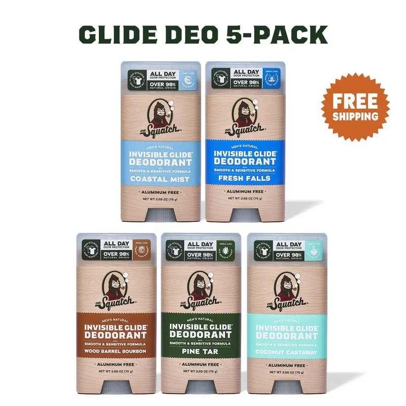 Deodorant 5-Pack - Dr. Squatch - Body Care For Men