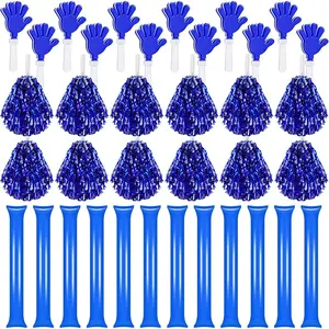 36 count Mexico Party Supplies Team Spirit Soccer Accessories Cheerleading Pom Poms Hand Clappers Party Favors and Thunder Sticks Noise Makers for Sporting Events