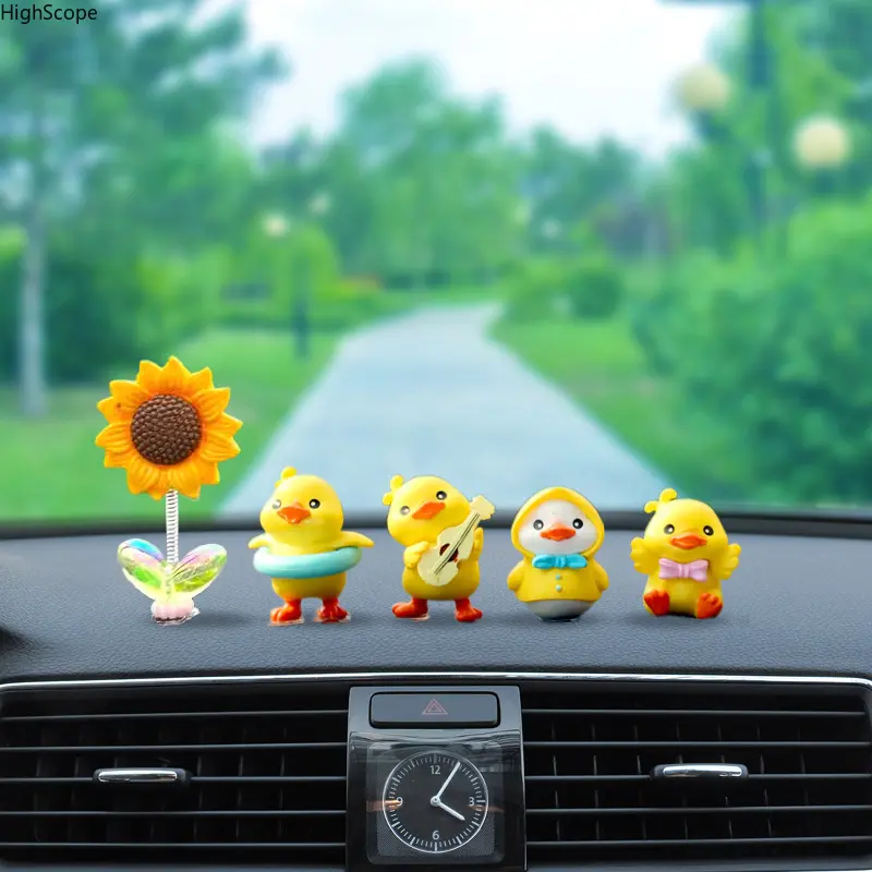 7 Pcs Cute Duck Car Dashboard Ornaments, Creative & Universal Car Interior Decorative Accessories for Men & Women, Cars Accessories