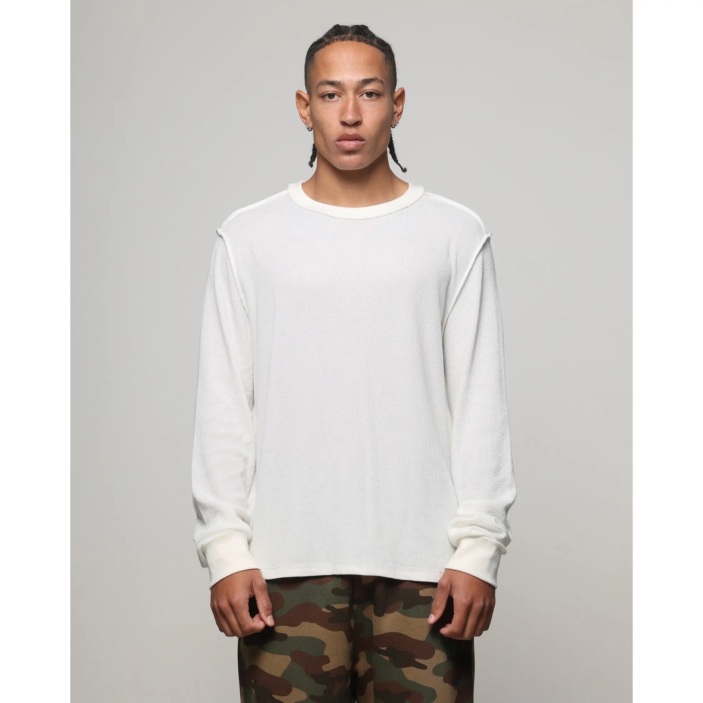 American Thrift Long Sleeve Thermal T-Shirt Off White