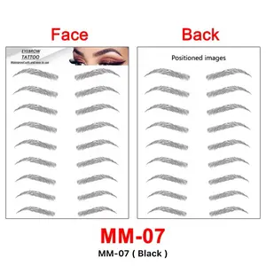 SnarlsBox Tattoo Brow Stickers Multi Pack 5 Sheets of Brows, Waterproof, Last 1-3 Days, Safe & Effective, Mixed Bundle Options Available - Fluffy