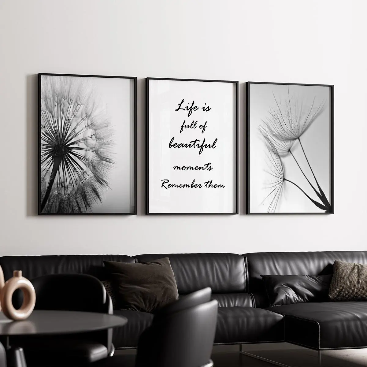 Dandelion Pattern Canvas Painting without Frame, 3 Counts Modern Decorative Wall Art Painting, Wall Art Decor for Home Living Room Bedroom Office, Modern Home Decoration, Home Decor Supplies, Ornaments
