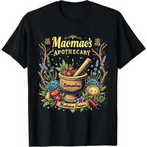The Apothecary Diaries Maomao's Apothecary Fantasy Herbal Magic 100% Cotton Short-Sleeve T-Shirt Officially Licensed The Apothecary Diaries Fan Art Merchandise Gift
