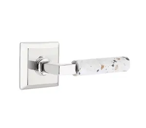Emtek 8561.CCUS10B.MRKGN Select Dummy , Wilshire Rosette , Conical Stem , Green Marble Knob