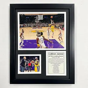 LeBron James | All-Time Scoring Leader | 12 x 15 Inch Poster Wall Art Decor (Not Include Frame) Photo Collage