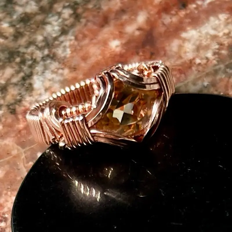 1.85 ct Citrine and Copper Ring