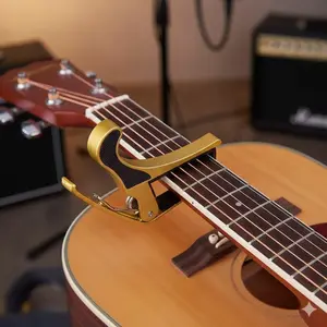 Guitar Quick Lock Capo with Anti-Slip Tuning. Easy One-Key Lock, On-Stage Tuning Stability, Portable Acoustic Guitar Accessory for Live Performance, Prevent Detuning, Guitar Capos