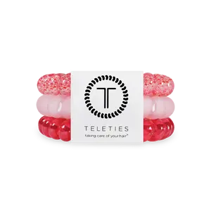 TELETIES - Love You, Mean It! - Large - Hair Ties - Pack of Three - Valentine's Day