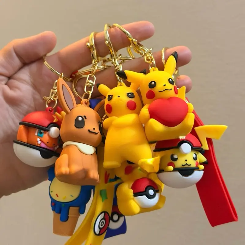 Pokemon Key Chains - Authentic Pikachu Design for Backpacks & Bags - Perfect Gift for Pokémon Collectors