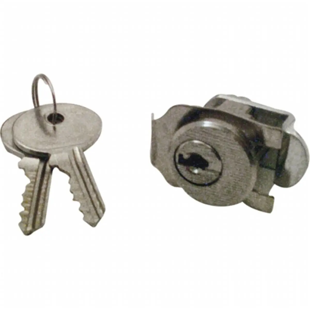 Florence S4130 Mailbox Padlock - Nickel Face, 5-Pin Brass, 90-Degree Clockwise Turn, Die Cast Cylinder, Cam Up Locked Position, Replaces Florence Locks, 90 Degrees Clockwise Turn