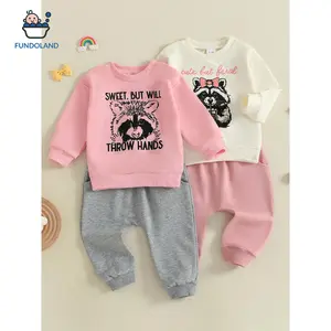 Baby Girl Fall Winter Outfit Infant Letter Print Long Sleeve Sweatshirt and Jogger Pants 6 12 18 24M 2T Girl Clothes