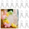GJANSH 10 Pack Large Balloon Arch Clips Plastic Transparent Backdrop Spring Clamps 3.5 Inch Heavy Duty Clip for Balloon Arch Kit Birthday Decoration Crafts Woodworking Photography Studios (Clear)