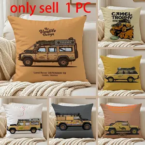 Camel T-Trophy D-Defender Pillow Case Anti-dustmite Pillowcase Sofa Cushion Cover with Invisible Zipper Silky Short Plush Polyester Microfiber Fabric White Available in Standard Sizes for Home Bed Use