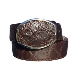 Denver Faux Pirarucu Belt - Brown