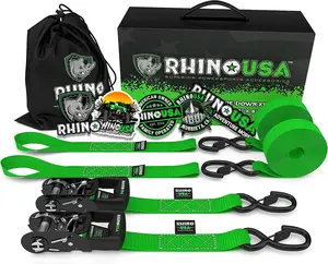 Ratchet Straps Tie Down Kit, 5,208 Break Strength - Includes (2) Heavy Duty 1.6" x 8'