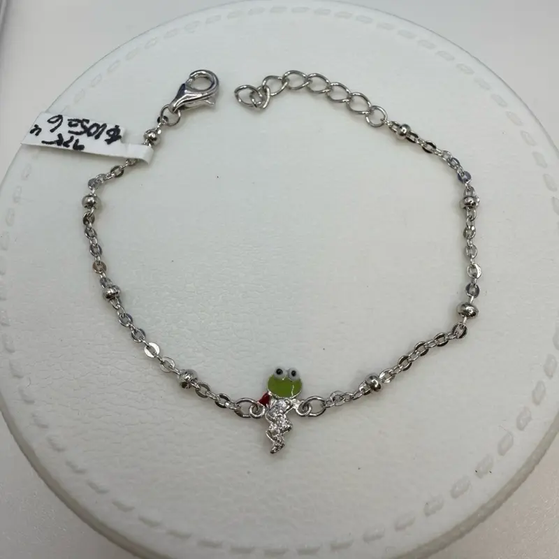 925 sterling silver 6” kids bracelet high quality solid Italian silver)) Pulcera de ninos plata Italiana 6” pulgadas es solido