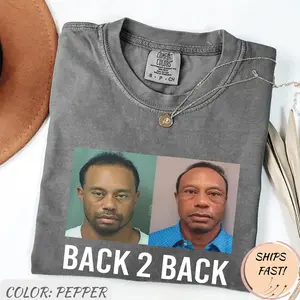 Tiger Woods Back 2 Back Mugshot Shirt