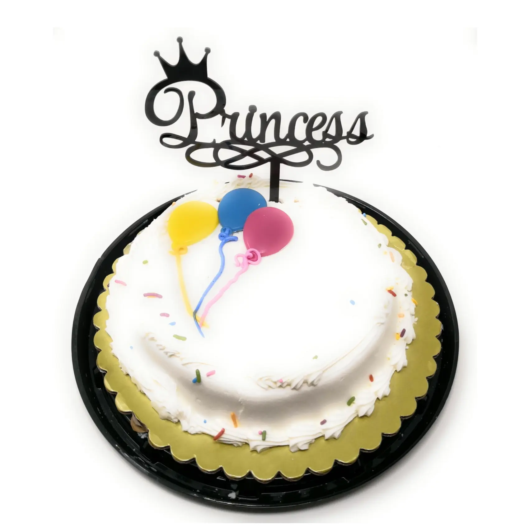 Thy Home Silver Acrylic Princess Crown Cake Topper Pack - Elegant, Long-Lasting Cake Decoration for Happy Birthday, Baby Shower, 5.9"x6.7" Home Supplies & Festive Party Supplies