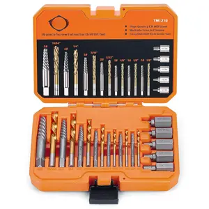 19 count Screw Extractor and Left Hand Drill Bits Set, Easy Out Screw Extractor Set with HSS Steel Reverse Drill Bit for Removing Stripped Damaged Broken Screw,,Nuts