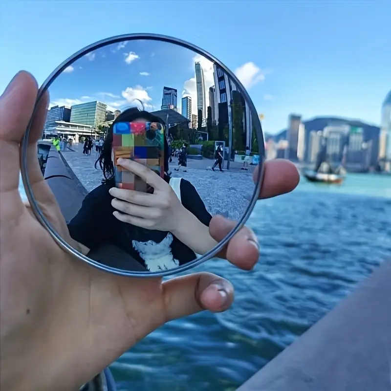 Travel Photography Mirror, Round Selfie Mirror, Handheld Mirror, Wide Angle Convex Mirror, Portable Compact Design, High-Quality Reflection, Travel Gift, Hand Mirrors