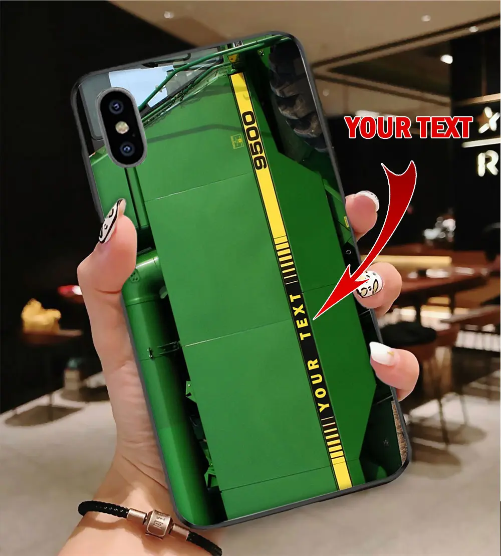 John Deere 9500 Tractor Custom Rubber Phone Case - 2-Piece Set Shockproof Protection Accessory for iPhone 15 Plus Wireless Devices, Mobile Phone Accessories