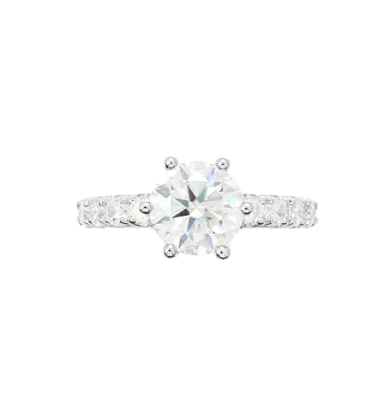 【#R458 2CT】UCCIYO 18k Gold-Plated Lab-Created Moissanite S925 Sterling Silver Moissanite Ring for Women Men Hip Hop Jewelry Gift Valentines Day gift Bridal Statement Ring【#R458 2CT】