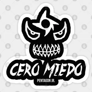 Pentagon JR. "Cero Miedo" Lucha Libre Fearless Wrestling Vinyl Decals - Car Decorative Universal Sticker - For Laptop, Car, Water Bottle Gift LFN, Car Decorative Sticker