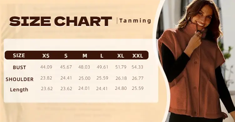 Product Introduction of Tanming Women's Warm Sherpa Fleece Vest Casual Cozy Sleeveless Button Down Sherpa Jacket Outerwear with Pockets FallFreshness Womenswear Basic 13