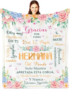 Spanish version of sister gifts, sister's birthday/graduation/Christmas gifts, sister gifts, elder sister gifts, a blanket for sister