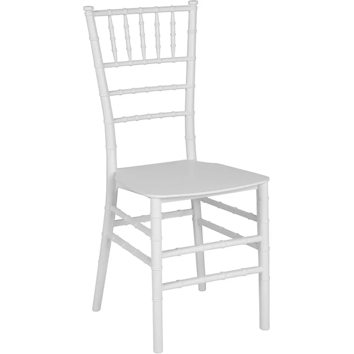 Flash Furniture Durable Hercules Series White Ultra-Strong All-Weather Resin Stacking Chiavari Chair - Indoor All-Weather Resin Dining Chair, 35x15x18.75 in, Ultra-Strong Resin