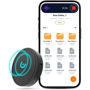 128G (1600 Hour) Portable Magnetic Voice Activated Recorder - Recording Device MP3 Records with 70 Hours Battery Time, USB-C Audio Recorder for Work, Lectures, Meetings, Interviews