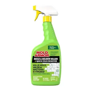 Mold Armor 32 oz. Mold and Mildew Killer and Quick Stain Remover, Professional Four-in-One Floor Cleaner for Tile, Stone, and Laminate, Multi Surface Cleaner and Protectant with Anti-Static Barrier for Schools and Offices, Cleans, Polishes, Brightens